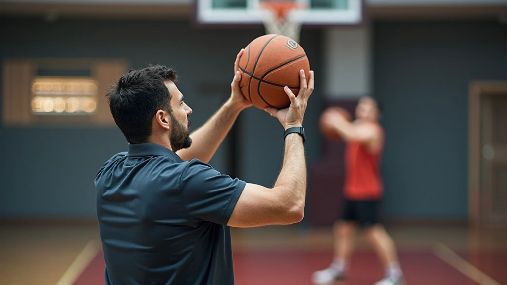 مدرب كرة سلة محترف يوضح تقنيات التصويب الصحيحة للاعبين