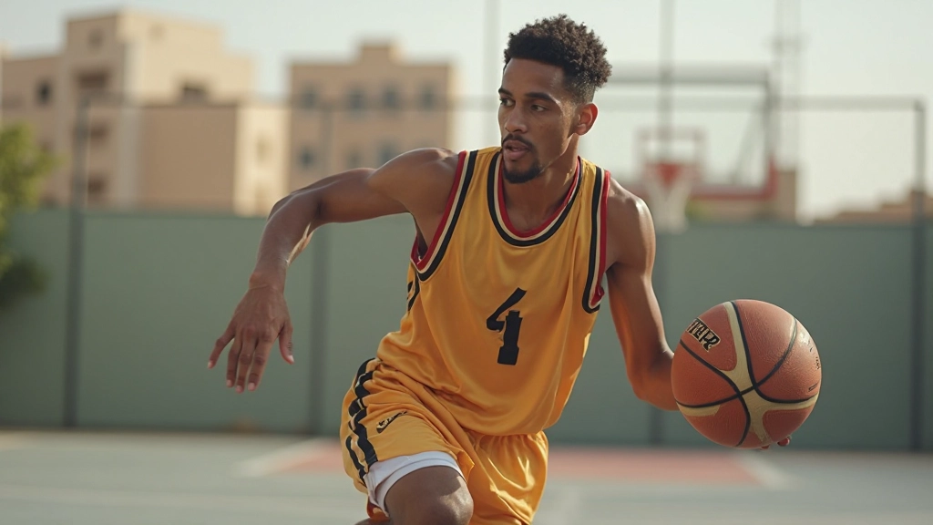 لاعب يمارس مهارات المراوغة المتقدمة في التدريب